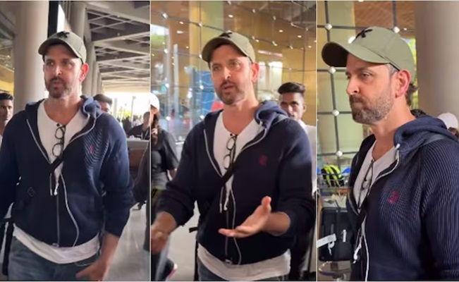 Hrithik Angry With Photographers At Airport